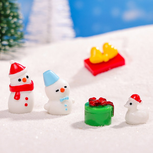 Simulation de noël mignon bonhomme de neige <span class=keywords><strong>Micro</strong></span> paysage voiture ornement résine bricolage artisanat ornement petit ornement accessoires - Product Image 3