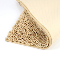 Paillasson ultra fin en fibre néoprène corail polaire Super absorbant antidérapant tapis de chambre à coucher moulage de qualité poil court