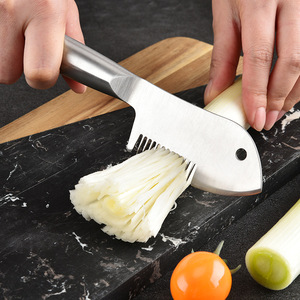 Stainless Steel Scallion Cutter Multi Functional <b>Vegetable</b> <b>Shredder</b> Kitchen Tool For Fine Slicing - Product Image 3