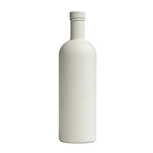 Botellas de Vidrio de 500 ml Fabricadas en China, Botellas Redondas de Vidrio Mate Negro/<span class=keywords><strong>Blanco</strong></span> para Licores y Vodka con Corcho Personalizado - Product Image 3