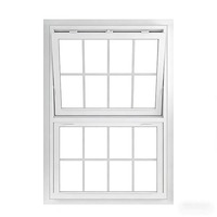 Fenêtres américaines en aluminium noir et blanc, résistantes aux intempéries, à simple ou double battant