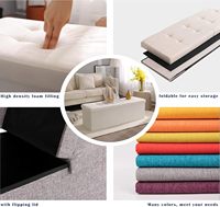 Pouf de rangement pliable moderne en PVC avec housse amovible pour chambre et salon