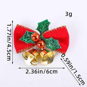 Dekorasi pohon Natal kualitas tinggi gantungan bel Mini ornamen goni busur bel untuk Mall dekoratif - Product Image 2