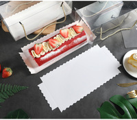 Boîte à gâteau transparente en plastique avec poignée en corde, emballage jetable transparent pour la pâtisserie, pour les anniversaires, les mariages, les boulangeries