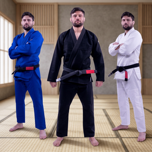 Kimono de Jiu-Jitsu Brésilien et Uniformes de Judo en Coton 100% Tissé Perlé 450 g/m² de Qualité Supérieure, Durable, Respirant, Coupe Ajustée avec Logo Frontal - Product Image 3