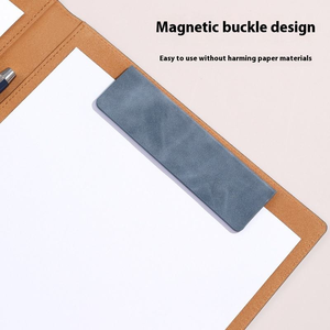 Wenshun <span class=keywords><strong>2025</strong></span> thiết kế mới A4 PU da thư mục tập tin với Magnetic Binder Clip biểu tượng tùy chỉnh - Product Image 4