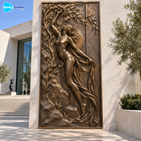 Sculpture murale artistique en bronze, relief, moulage à la cire perdue, figurine personnalisée, art métallique pour la décoration d'hôtels, de galeries, de places, de jardins et de cours.