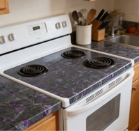 Membrane de transfert d'eau en granit moucheté violet, non toxique, facile à poser pour comptoirs et surfaces d'armoires, fiable