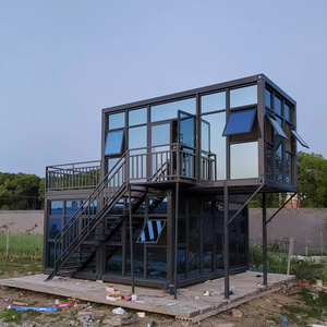 20-voet ademende prefab containerhuizen, glazen wanden, mobiele containerkantoren, modulaire microhuizen, slaapkamer, school - Product Image 3