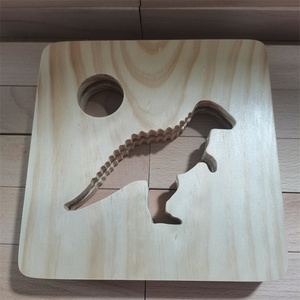 आधुनिक नेतृत्व वाले आयताकार डायनासोर रात हल्के सफेद लकड़ी के usb dimmmable वातावरण टेबल लैंप बच्चों के कमरे मिनी - Product Image 4