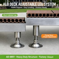 Système de terrasse réglable en hauteur WPC |   Tuiles emboîtables écologiques |   Pour Jardins, Scènes, Cafés, Villas et Piscines