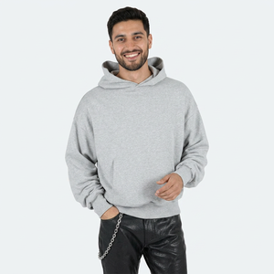 High Quality 420g Polar Fleece Windproof Collar Warm Hooded Sweatshirt No <b>String</b> Pull over Hoody Men Custom Bulk Blank Hoodies - Product Image 1