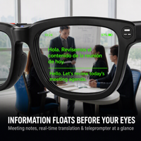Gafas Inteligentes con Modos Monoculares, Pantalla de Guía de Ondas, Traducción en Tiempo Real, Asistente de IA y GPS para Viajes y Negocios