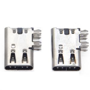 Conector USB Tipo-C 3.1 de Carga Rápida, Conector Hembra de 6 Pines en Ángulo Recto para Montaje Lateral con 4 Pines de Fijación Segura a PCB - Product Image 4