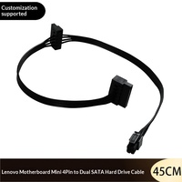 Cable de alimentación de 6 pines Mini para placa base a doble SATA, cable de 4 pines a Serial-ATA SSD, doble disco duro, cobre sin oxígeno