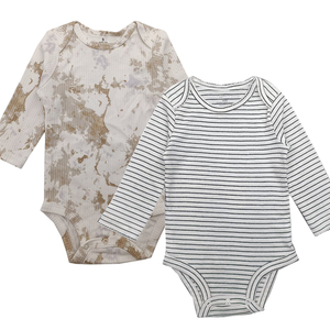 Tuta da bambino A livello A scatto Unisex abito strisciante A maniche lunghe body neonato tutina in puro cotone tinta unita - Product Image 4