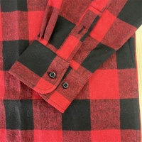 100% Baumwolle Verstellbare Manschetten Doppelt Geknöpfte Brusttasche mit Klappe Bestickte Flanellhemden