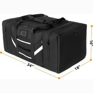 Échantillon Gratuit – Sac de Transport Personnalisé Noir pour Équipement de Secours de Pompier avec Bande Réfléchissante de Sécurité et Compartiment pour Casque - Product Image 5