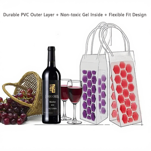 Linh hoạt gel Wine Bottle CHILL <span class=keywords><strong>Cooler</strong></span> tái sử dụng Kích thước tiêu chuẩn <span class=keywords><strong>Ice</strong></span> Pack Hot & lạnh gói để giữ cho rượu vang lạnh - Product Image 4