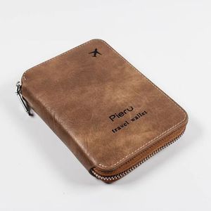 Porte-passeport personnalisé en gros, élégant, avec fermeture éclair, en cuir PU, protection RFID, pour voyage, famille, et cartes - Product Image 6