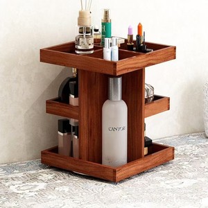 Organizador de Maquillaje de Madera de 3 Niveles para Escritorio, Almacenamiento de Cosméticos y Cuidado de la Piel - Product Image 3