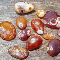 Cristaux de guérison naturels en gros, pierres brutes d'agate de Gobi, pierres précieuses, œil de tibet, pierres d'agate vertes pour la décoration de la maison