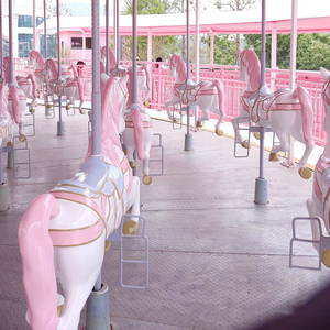 Vườn điêu khắc đứng đầy đủ kích thước sợi thủy tinh <span class=keywords><strong>Carousel</strong></span> cuộc sống Kích thước bức tượng động vật merrygoround cổ <span class=keywords><strong>Carousel</strong></span> ngựa tượng - Product Image 2