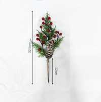 Venta al por Mayor de Ramas de Piñas y Bayas Artificiales Navideñas, Ramas de Cedro de Invierno, para Coronas Navideñas, Regalos y Arreglos Florales Festivos