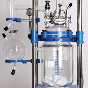 Réacteur en verre revêtu de distillation de mélange de TOPTION 10L 20L 30L 50L 100L 150L 200L pour laboratoire et produit chimique industriel - Product Image 4