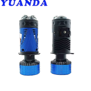 Phare LED à double lentille de projection 200W, lumière bleue super brillante, <span class=keywords><strong>18000</strong></span> <span class=keywords><strong>lumens</strong></span>, 6000K, faisceau Hi-Lo, ajustement universel, phares 12V - Product Image 4