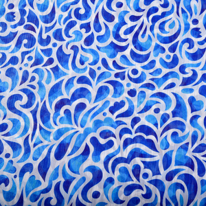 High Quality Blue <strong>Spring</strong> Summer 100%Polyester 150cm Digital Printed <strong>Fabrics</strong> for Skirts - Product Image 1