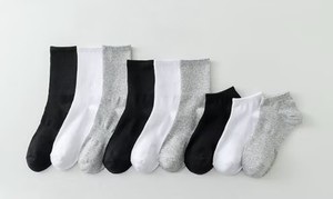 Kaus kaki katun dasar sehari-hari uniseks, kaus kaki olahraga anti-bau keringat anti-bakteri betis pendek perahu bantalan - Product Image 6