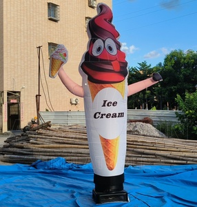 Factpory venta personalizada helado y cono <span class=keywords><strong>de</strong></span> nieve bailarina <span class=keywords><strong>de</strong></span> aire inflable con signo <span class=keywords><strong>de</strong></span> flecha - Product Image 5