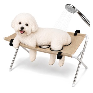 Mesa de Aseo Plegable para Mascotas Pequeñas, Hamaca de Baño para Perros con Soporte - Product Image 1