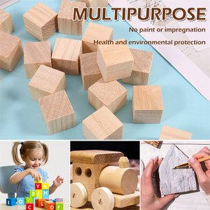 Vente en gros de cubes carrés en bois naturel non finis pour le bricolage et la fabrication de puzzles - Product Image 6