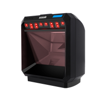 Symcode MJ-4300, Escáner de Código de Barras 1D/2D de Escritorio, Cableado, Interfaz USB, Sensor CMOS, LED Rojo, Lector de Códigos QR, Plano, Negro, 1 Año de Garantía