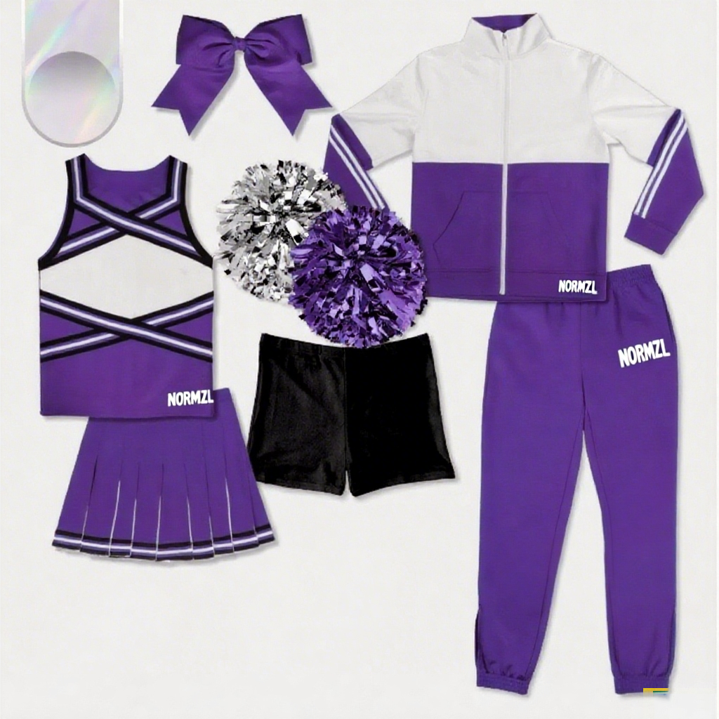 Uniforme viola da cheerleader