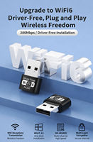 Adaptador USB WiFi 6 Comfast, Tarjeta de Red Inalámbrica, Mini Dongle WiFi Nano para Computadora de Escritorio y Portátil