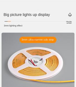 Nuevas tiras Led Slim Flexible COB 5M 16.4FT de alta densidad 3-5 años de garantía 12V 24V COB Led Strip Light con se puede pegar - Product Image 5