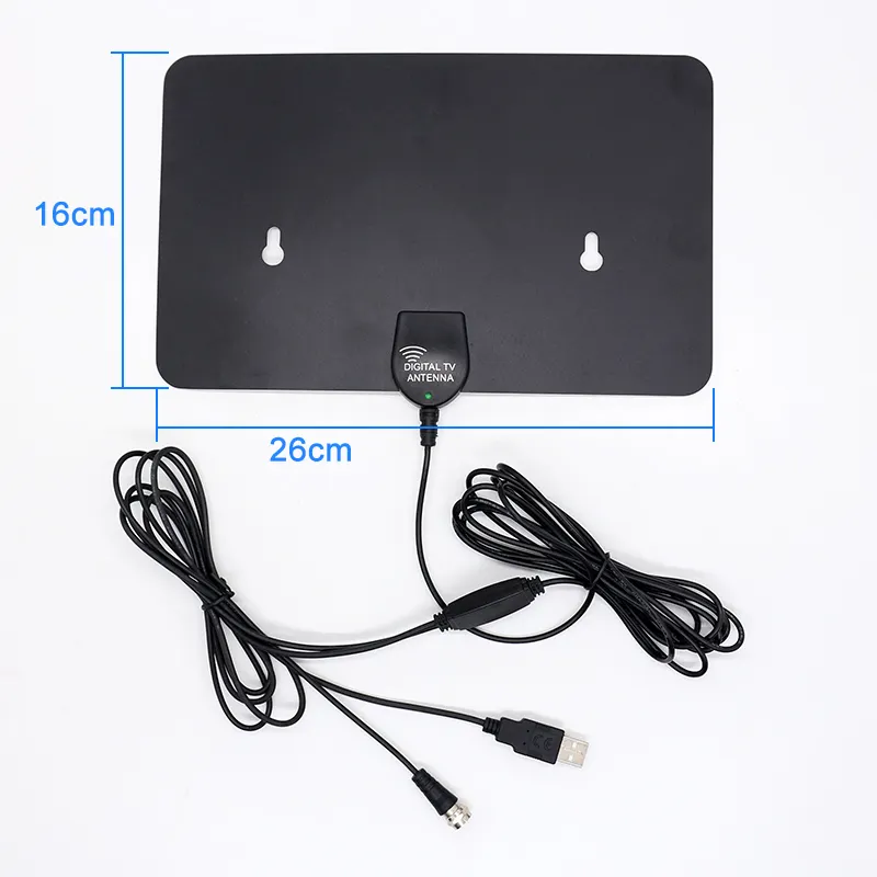 TV digitale Interna-Portatile Indoor Outdoor TV Antenna per ATSC/DVB-T2 Televisione con 20dB alto guadagno antenna attiva