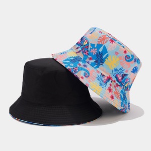 Verano <span class=keywords><strong>mujer</strong></span> deportes montañismo al aire libre pescador sombrero <span class=keywords><strong>lluvia</strong></span> bosque hojas impreso Tropical Hawaii Reversible sol cubo sombrero - Product Image 3