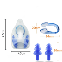 Pour adultes enfants natation pince-nez bouchons d'oreilles confortable Silicone souple oreille Clips ensemble Surf plongée piscine accessoires