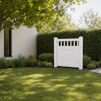 Panneaux de clôture PVC blancs de 1,80 m à prix réduit, écologiques, faciles à assembler, modélisation 3D pour maison, extérieur et jardin