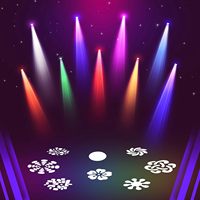 Precio de Fábrica en la UE, Foco Móvil LED de 25W, 8 Gobos, 8 Colores, DMX512, IP33, Iluminación para Parques Temáticos, Escenarios, DJ, Discotecas