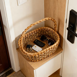 Cestas de Mimbre Tejidas a Mano de Estilo Natural Kingwillow, Ecológicas, para Almacenamiento en la Cocina, Precio Económico, Venta al por Mayor, con Asa - Product Image 4