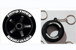 Tùy Chỉnh 3D 2D Mềm PVC Cao Su Silicone Lốp Hình Dạng Độ Dày 2Cm Emboss Khắc In Khuyến Mại Quà Tặng Keychain <span class=keywords><strong>Keyring</strong></span> - Product Image 3
