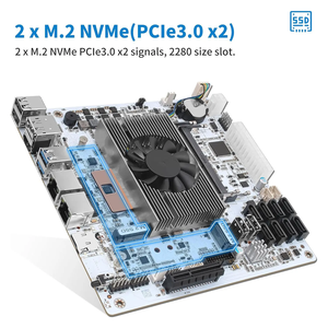 Nouvelle carte mère NAS 8 baies Intel Core i7 10510U i5-8265U ES 8xSATA 2xNVMe 2x2.5G LAN 2xDDR4 PCIEX1 Mini ITX Firewall - Product Image 2