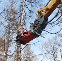 Coupe-arbre mécanique durable pour excavatrice Soosan, système entièrement hydraulique, accessoire forestier professionnel, outil de déboisement, 350 kg
