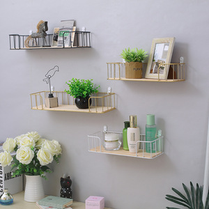 <b>Wall</b> <b>Mounted</b> Storage <b>Shelf</b> Rectangle Minimalist Design Hanging Basket For Dormitory Room Organization DS13459 - Product Image 1