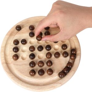 Juego de <span class=keywords><strong>Solitario</strong></span> de Madera, Tablero de <span class=keywords><strong>Solitario</strong></span> Clásico, Diseño de Madera Premium, Rompecabezas de Estrategia para un Jugador - Product Image 1